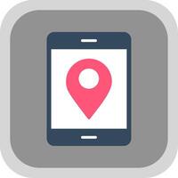 Location Flat round corner Icon Design vector