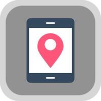 Location Flat round corner Icon Design vector