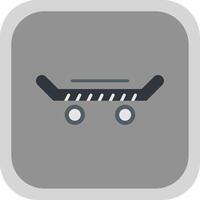 Skate Flat round corner Icon Design vector