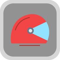 Helmet Flat round corner Icon Design vector