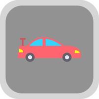 Car Flat round corner Icon Design vector