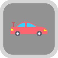 Car Flat round corner Icon Design vector