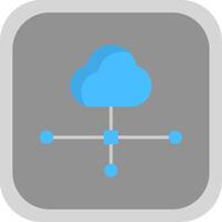 Cloud Connection Flat round corner Icon Design vector