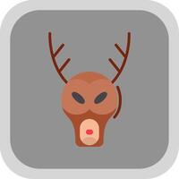 Stag Flat round corner Icon Design vector