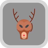 Stag Flat round corner Icon Design vector