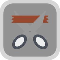 Scissors Flat round corner Icon Design vector