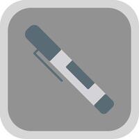 Pen Flat round corner Icon Design vector