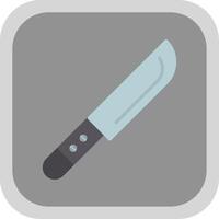 cuchillo plano redondo esquina icono diseño vector
