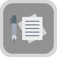 Notes Flat round corner Icon Design vector