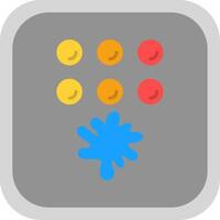 Paintballs Flat round corner Icon Design vector