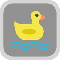 Duck Flat round corner Icon Design vector