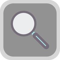 Magnifying Glass Flat round corner Icon Design vector