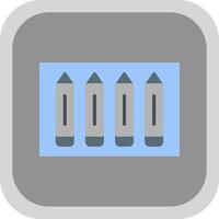 Pencil Flat round corner Icon Design vector