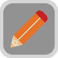 Pencil Flat round corner Icon Design vector