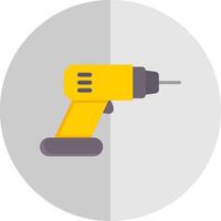 Drill Flat Scale Icon Design vector