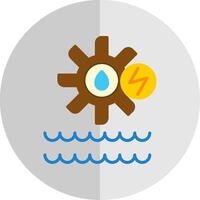 Hydro Power Flat Scale Icon Design vector