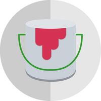 Paint Bucket Flat Scale Icon Design vector