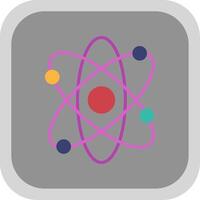 Atom Flat round corner Icon Design vector