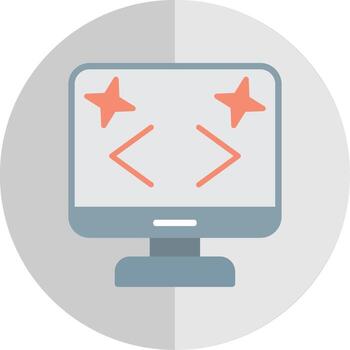 Clean Code Flat Scale Icon Design vector