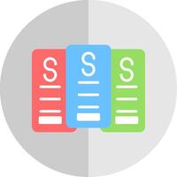 Subscription Flat Scale Icon Design vector