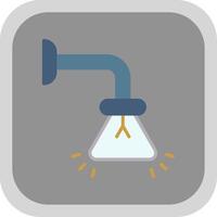 Lamp Flat round corner Icon Design vector