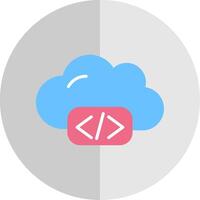 Cloud Coding Flat Scale Icon Design vector