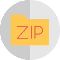 Zip Files Flat Scale Icon Design vector