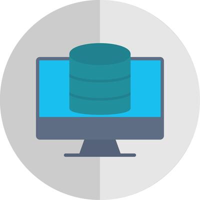 OnLine Circle Multi Circle Database Flat Scale Icon Design