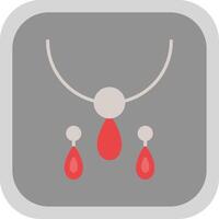 Jewelry Flat round corner Icon Design vector