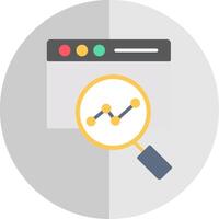 Web Monitoring Flat Scale Icon Design vector