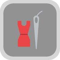 Dressmaking Flat round corner Icon Design vector