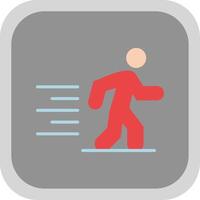 Running Flat round corner Icon Design vector