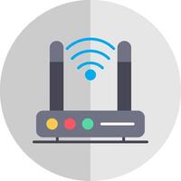 Wireless Modem Flat Scale Icon Design vector