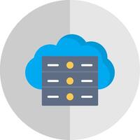 Cloud Server Flat Scale Icon Design vector