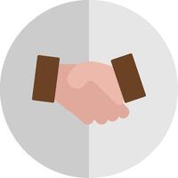 Hand Shake Flat Scale Icon Design vector