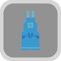 Dungarees Flat round corner Icon Design vector