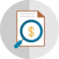 Money Search Flat Scale Icon Design vector