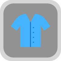 Shirt Flat round corner Icon Design vector