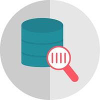 Database Scanning Flat Scale Icon Design vector