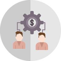 Money Team Connect Flat Scale Icon Design vector