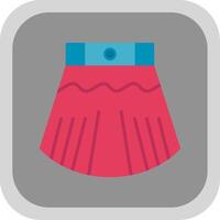 Skirt Flat round corner Icon Design vector