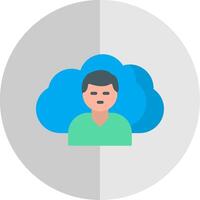 Cloud Client Flat Scale Icon Design vector