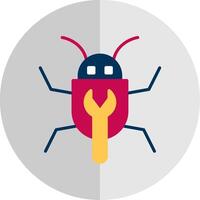 Bug Fixing Flat Scale Icon Design vector