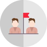 Team Goal Flat Scale Icon Design vector