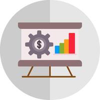 Money Analytics Flat Scale Icon Design vector