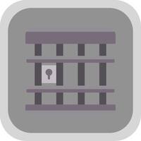 Jail Flat round corner Icon Design vector