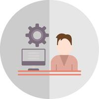 Admin Work Flat Scale Icon Design vector