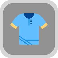 Polo Shirt Flat round corner Icon Design vector