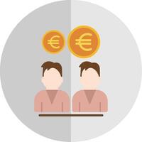 Euro Team Flat Scale Icon Design vector