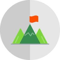 Goal Summit Flat Scale Icon Design vector